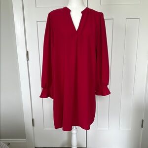 Elegant pink Long-Sleeve Dress